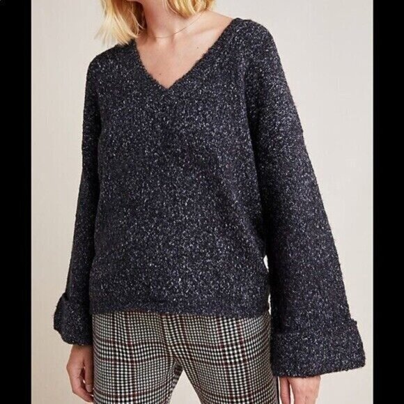 Anthropologie Maggie Bell Sleeve Sweater NWT New Wool Blend Oversized Small (A1) - Picture 2 of 12